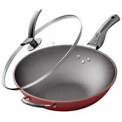 2022 Hot Selling Cooking Household Non Stick Cast Iron Cook Ware Wok Cookware Set