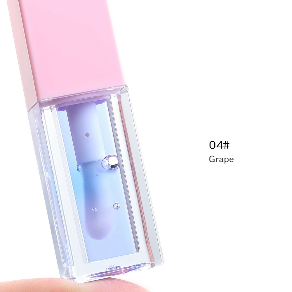 Private Label OEM Multicolor Plant transparent plump Birds Of Paradise Liquid Clear glass Lip gloss