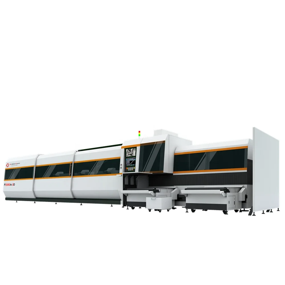 Golden Laser 3D Automatic Steel Structure Cutting Machine Pipe Beveling & Laser Cutting with Hiwin Engine Core Components Metal