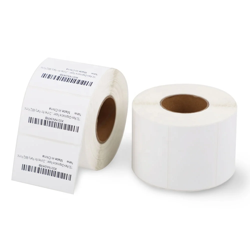Custom Size Logo Waterproof Barcode Waybill Thermal Label Sticker Roll 150 X 100 Self Adhesive Sticker Paper 4 X 6 Thermal Label