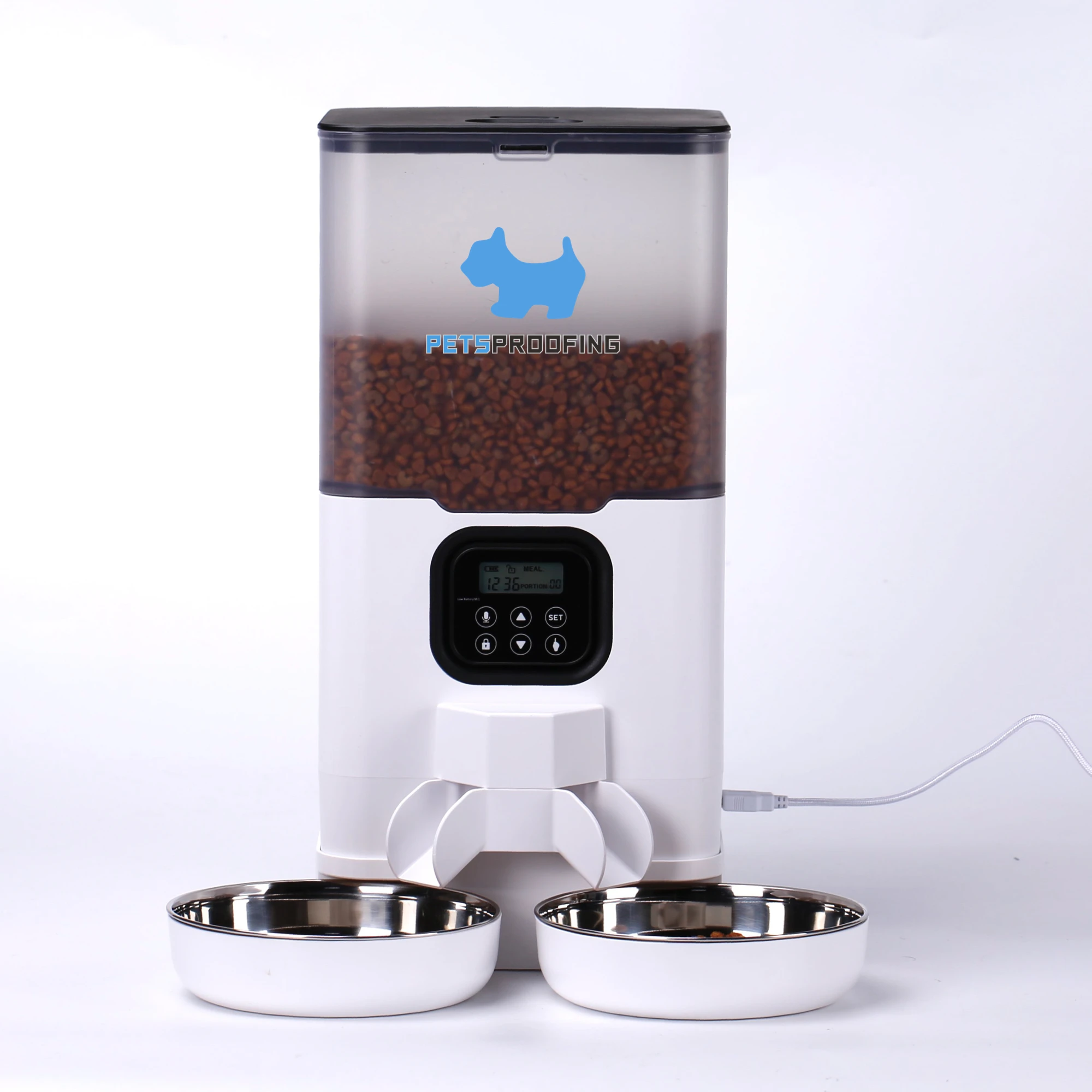 Best Selling Wholesale Smart Automatic 4 Meals Timed Auto Robot Dog Cats Pet dry Food Feeder Bowls Dispenser