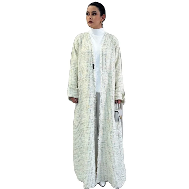 Luxury Abaya Dubai Jilbab Abaya Muslim Dress Winter Channel Jacket Abaya