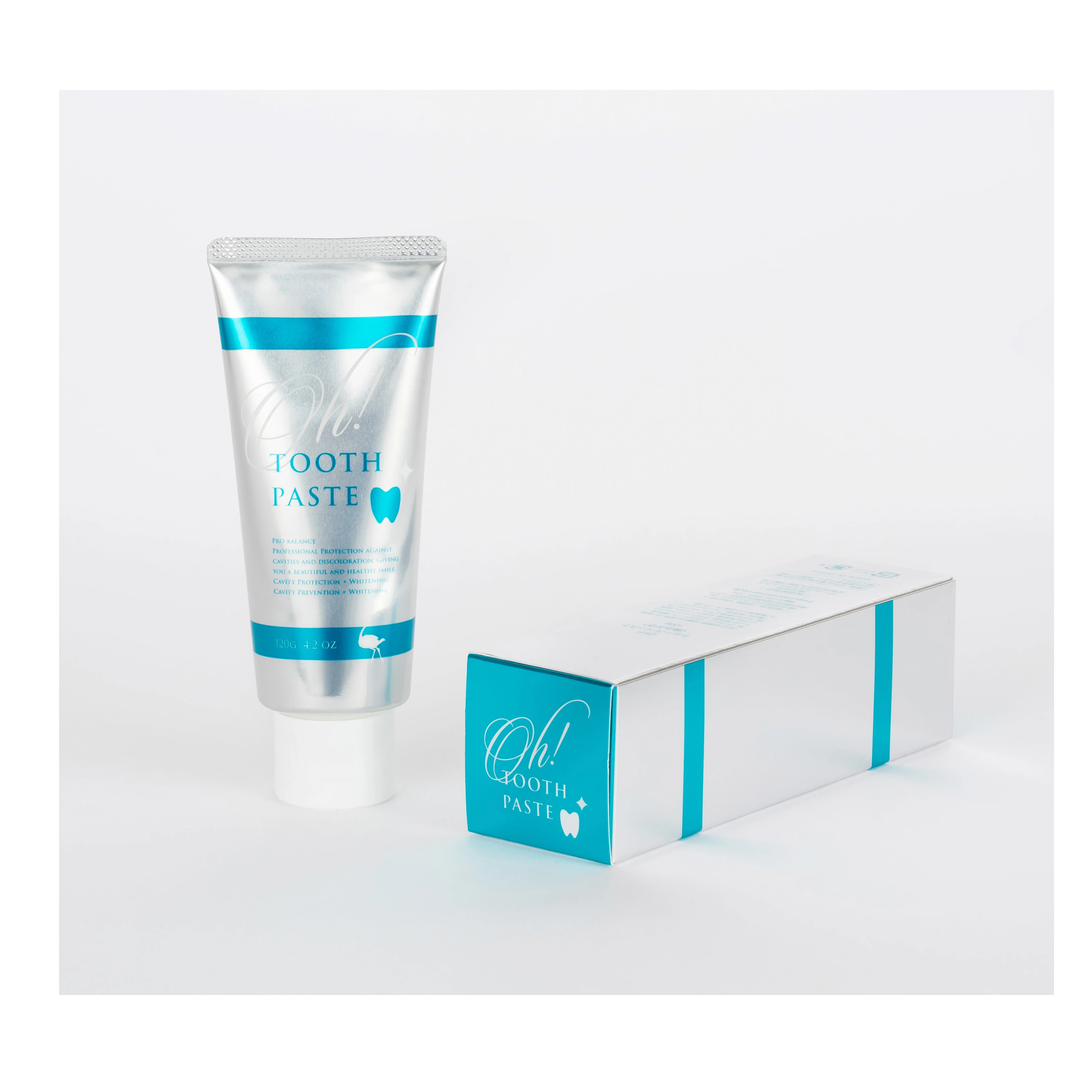 Japanese customized ostrich extract whitening private label organic toothpaste oem