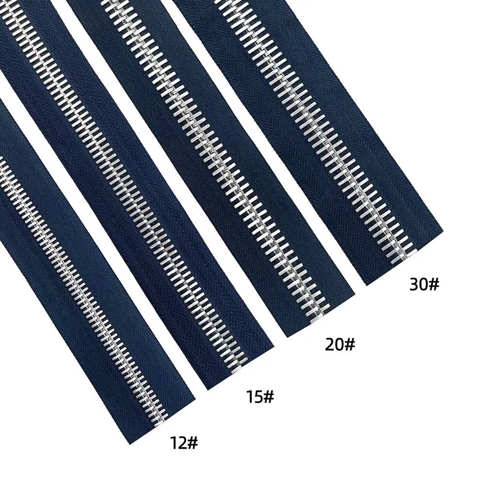 Large Metal Zipper 12# 15# 20# 30# Leather Jacket Metal Zipper Big Metal Zipper For Home Textile