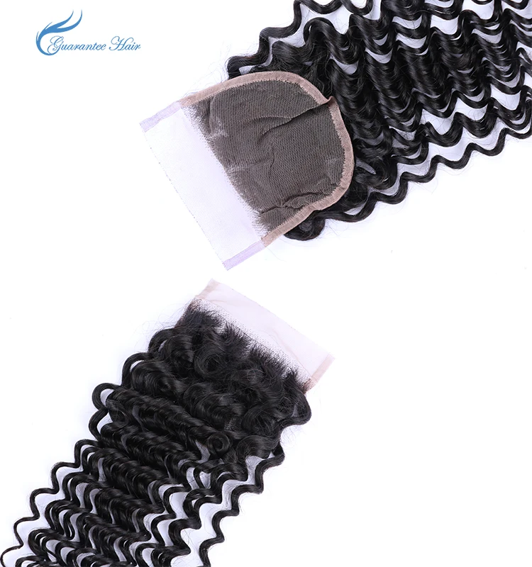 Deep wave stles lace closure with baby hair from 8inch to 22inch factory price human Guaranteehair 4*4 lace closure human hair
