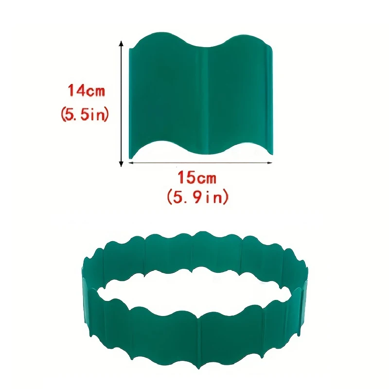 JNZ Interlocking Landscape Lawn Fencing for Flower Bed Landscaping Patio 25cm Small Garden Fence
