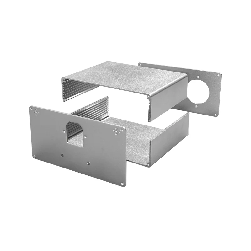 sheet metal process aluminum extrusion instrument chassis server case audio amplifier enclosure