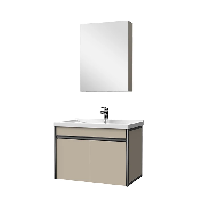 HEGII 24 inch small sollid wood mirrored storage furniture wall-mounted toilet sink cabinet modern bathroom vanity