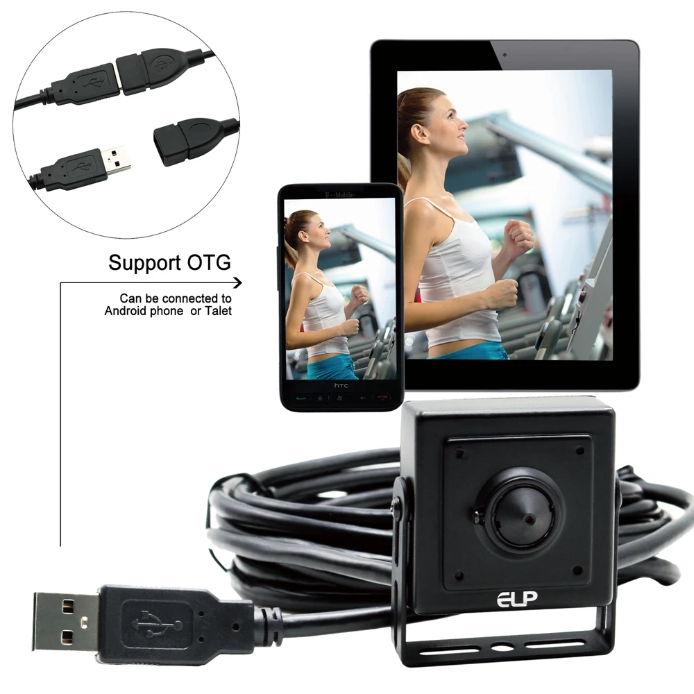 ELP Plug Play 3MP WDR UVC Webcam Full HD 1080p h.264 Mini Pin-hole USB Camera With Microphone