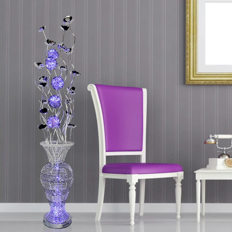 Nordic Floor Lamp Fashionable Art Flower Living Wedding Room Bedroom Hotel LED Aluminum Wire Originality Decorative