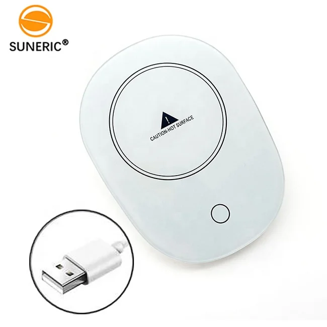 Usb Electric Ceramic Coffee Cup Mug Warmer Temperature Control Smart Coffee Mug Warmer