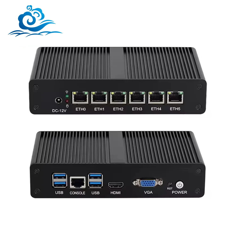 Firewall PC 4405U 6 Gigabit LAN Port HD VGA Pfsense Network Sever Fanless Mini PC Opnsense Computer Router