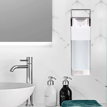 304 Stainless steel shell elbow press wall-mounted soap dispenser for hospitals
