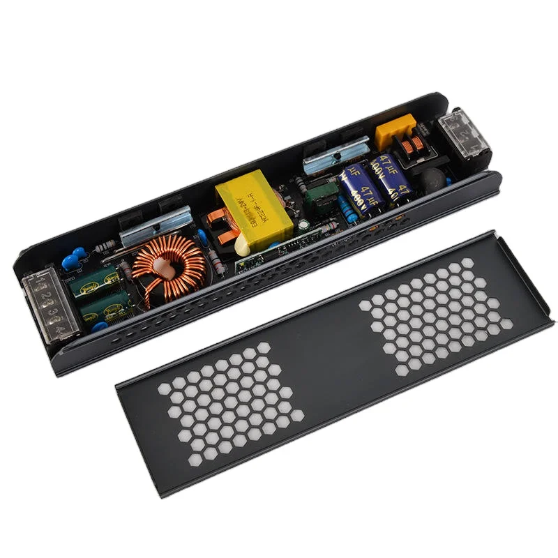 LED line lamp special black aluminum light box ultra thin constant voltage output short circuit protection 220V DC power supply