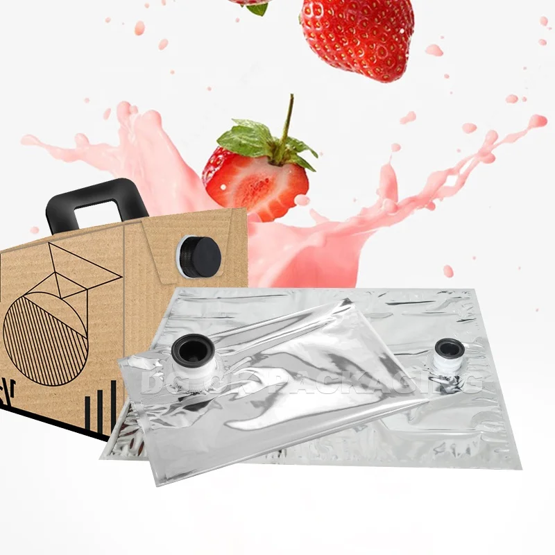 Aluminum plastic bag in box 3L 5L 10L 20L for drinking water wine juice used BIB bag in box bags with plastic tap valve vitop