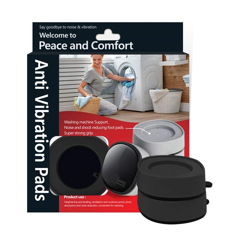 Anti Vibration Feet Pads Rubber Mat Slipstop Silent Universal Washing Machine Refrigerator Support Dampers Stand