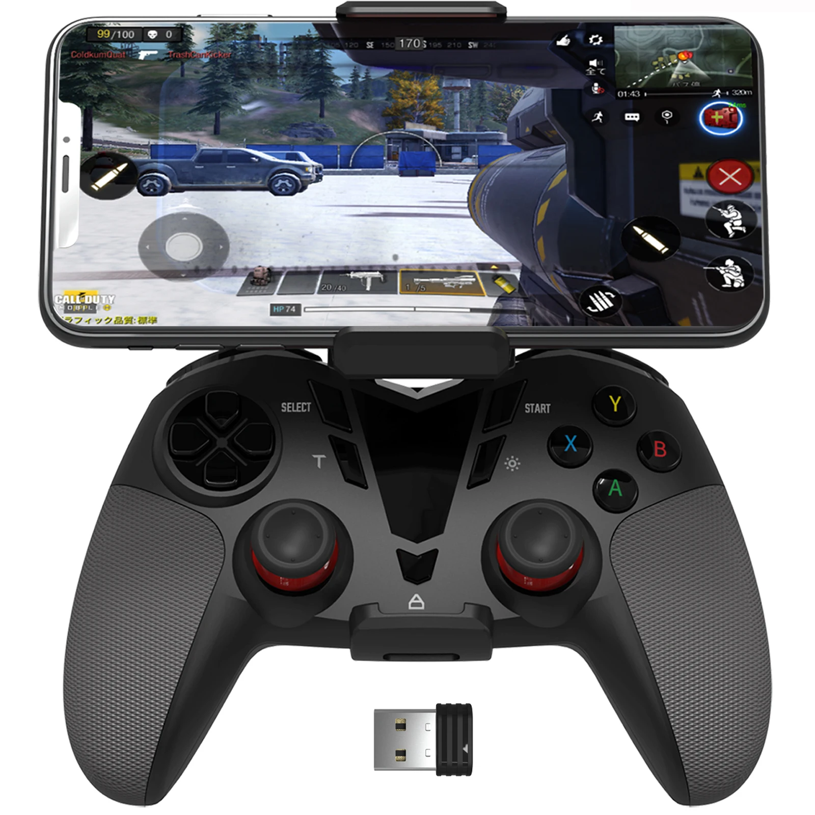 Delta essentials FO206 Wireless 2.4Ghz Blue-tooth Dual Mode Android Mobile Controller PC Controller PS3 Controller