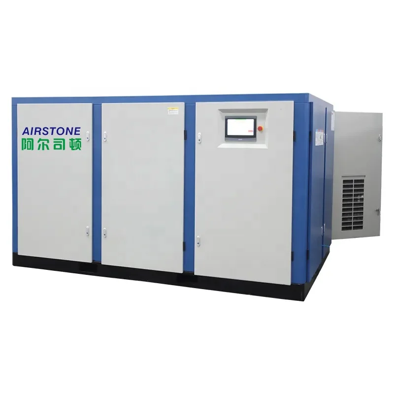 Airstone Water Injected 10bar Pressure Oil-free Two Stage 132 160 185 220 250 KW Screw Type Air Compressor