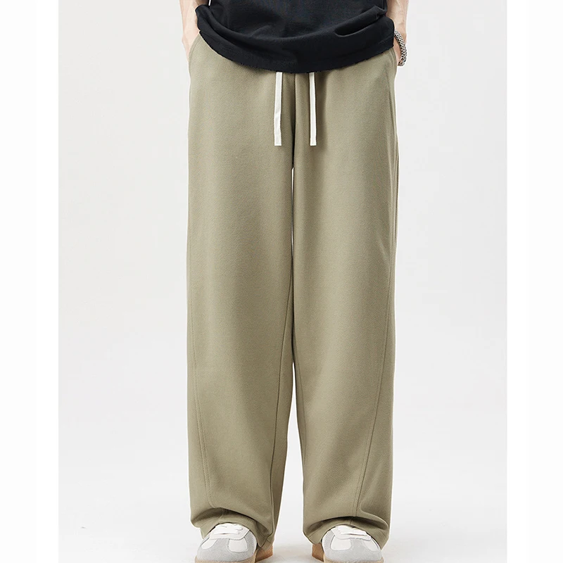 Hip Hop long pants Custom Logo, Spray Paint Letter Chenille Patch Trousers Mens casual chino pants/