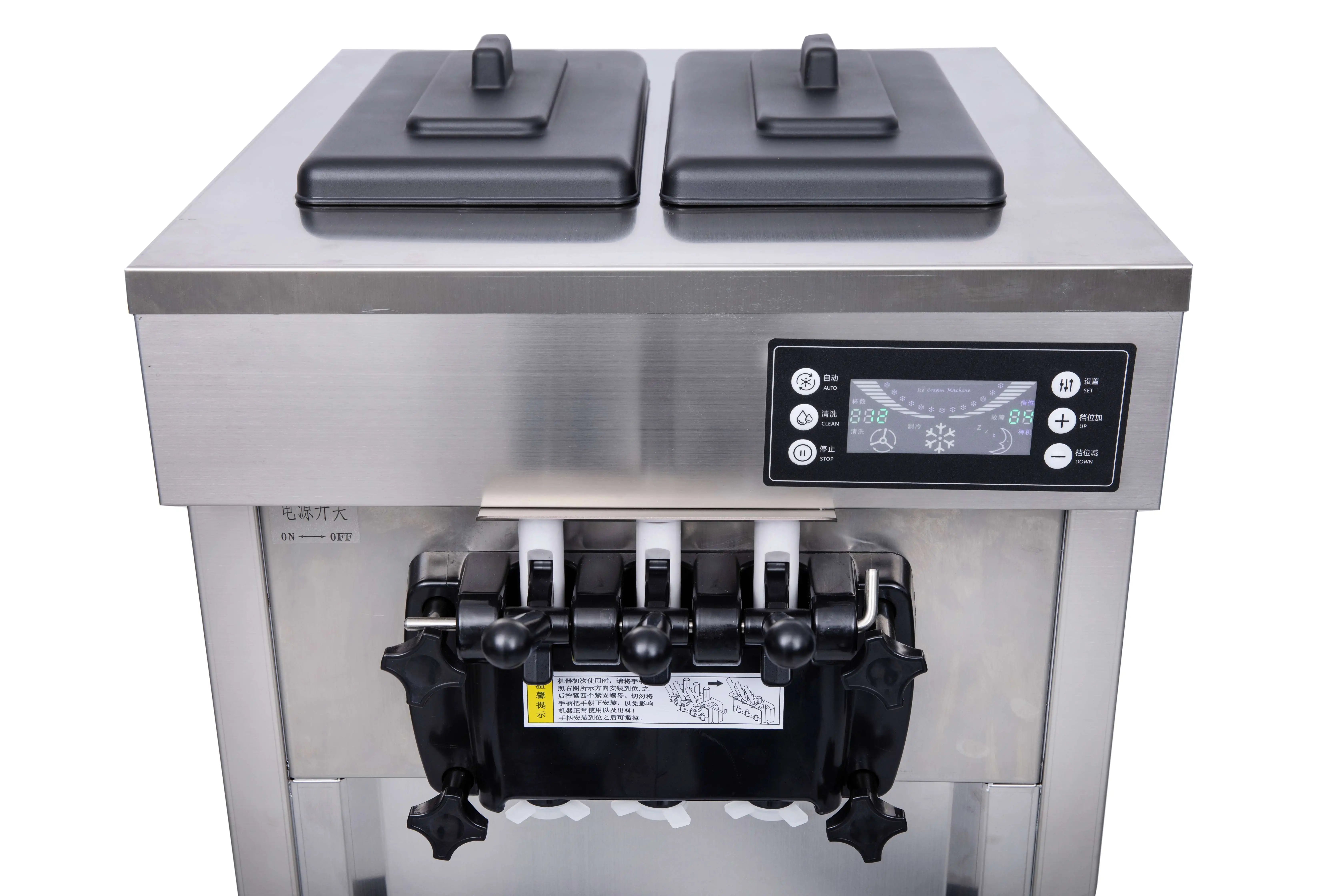 Huichen Ice Cream Maker Automatic 3 Flavors Yogurt Ice Cream Making Vending Soft Serve Commercial Ice Cream Machine