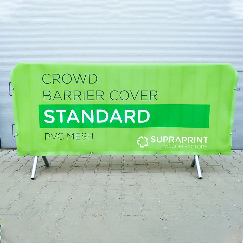 Barrier Stand Metal Barricade Traffic Barrier Spandex Fabric Cover Stretched Cloth Digital Print Logo