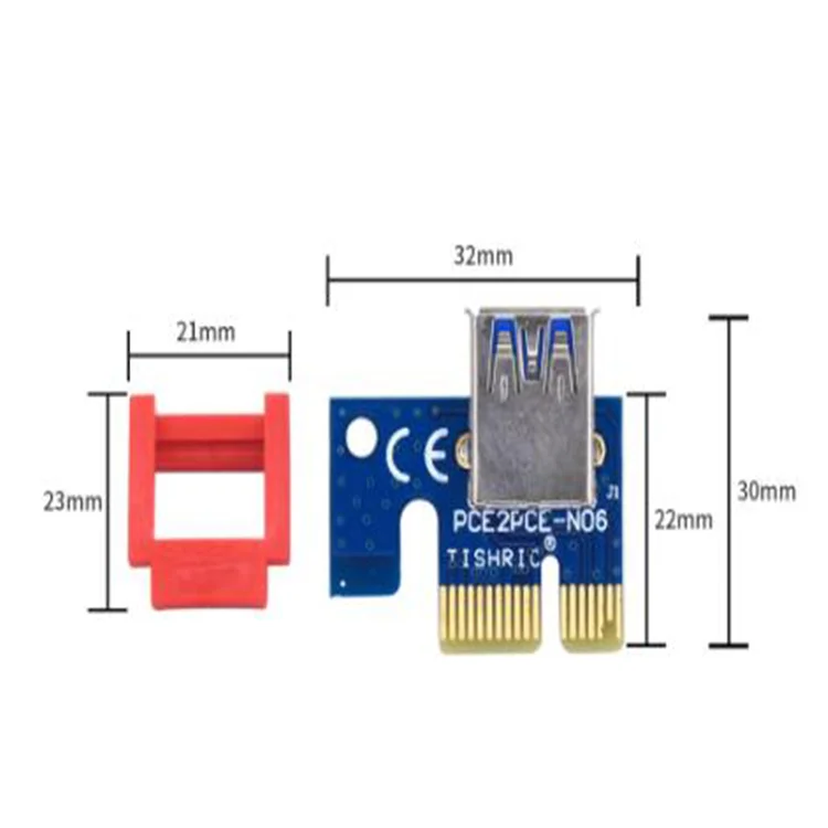 1X фиксатор PCIE Riser Вертикальное Крепление для шкафчика USB-разъем крепежный зажим расширитель кабеля