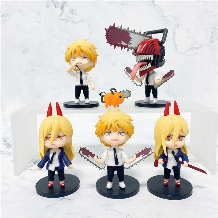 Hot Japan  Chainsaw Man Anime Figure Pava Devil Man Action Figure Toys Cartoon doll  PVC 6pcs set Chainsaw Man Figure set