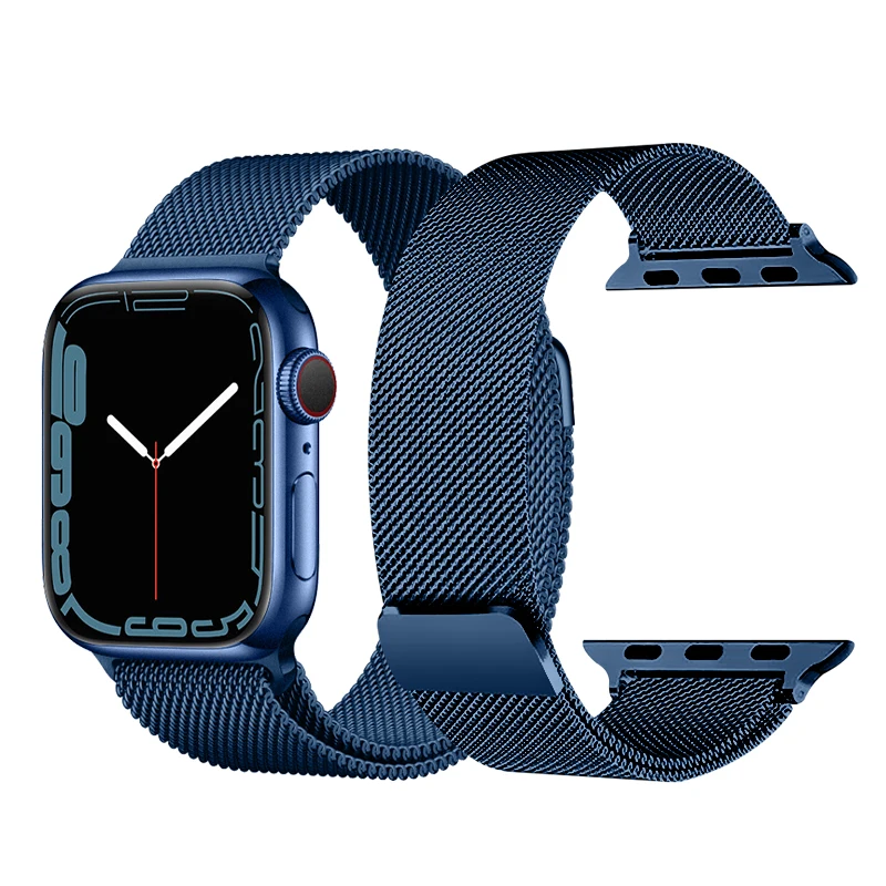 Meta Loopl ремешок для apple Watch Series 7 41 мм 45 Миланский Iwatch Band I