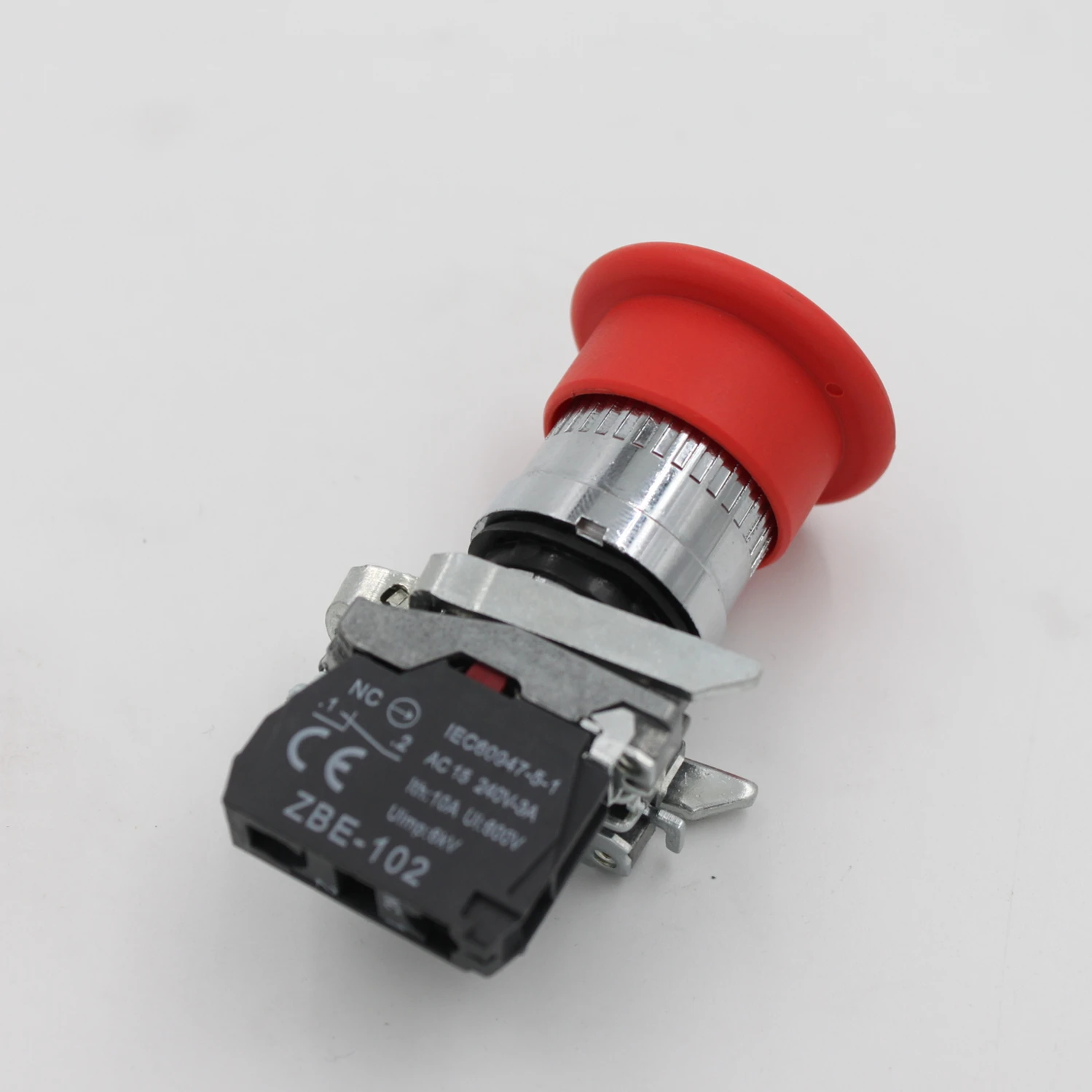 XB4 BT42 Emergency Stop Switch with Push Button Lockout for 10A Max Current Situations Essential for Safety & Security