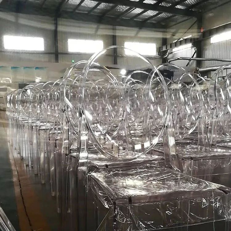 Wholesale Armless Wedding Party Plastic Crystal Acrylic Tiffany Resin Chair Chiavari Event Rental Acrylic Ghost chair
