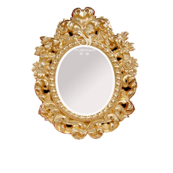 High Quality European Style Retro Baroque Mirror Wall Mounted For Dressing Fitting