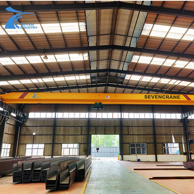 10ton single girder overhead traveling bridge crane for steel mill workshop