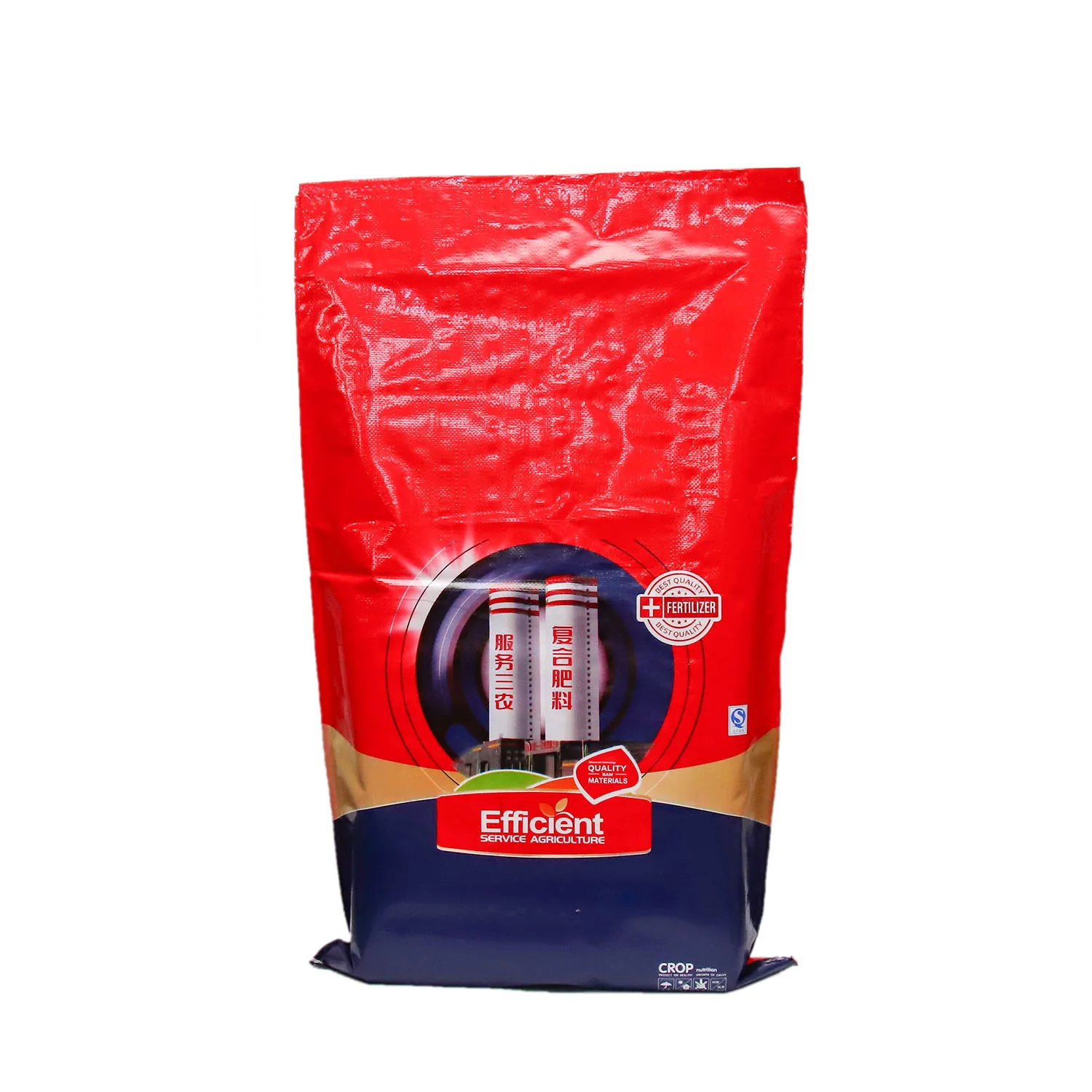 Empty bopp laminated plastic polypropylene pp woven sack soil bag 25kg 50kg urea organic fertilizer packing bag with pe linner