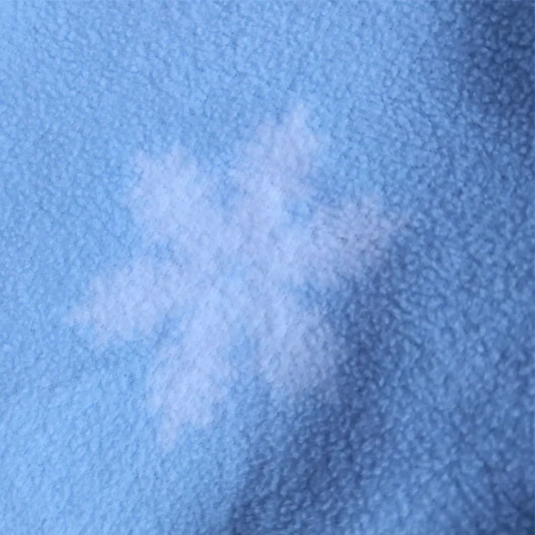 Brushed polar fleece shrink resistant warm soft snowfelt pattern fabric
