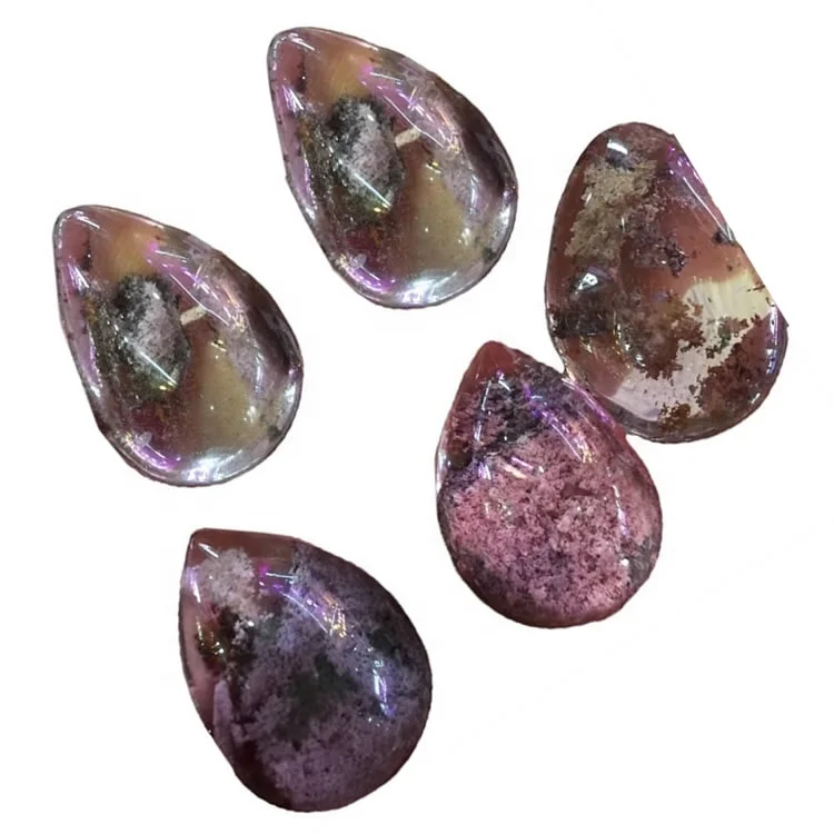 Phantom Crystal Quartz Cabochons different size and shape to cut Phantom Quartz Gemstone Natural Cabochon