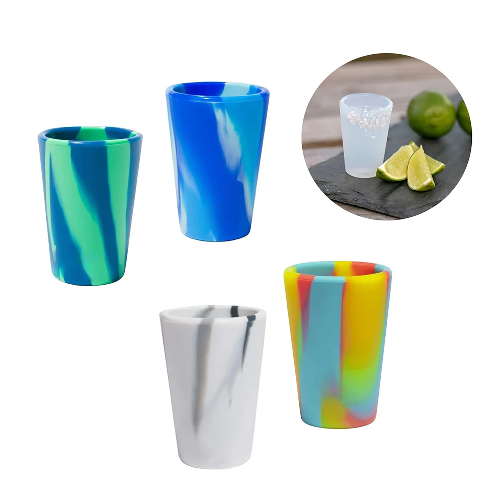 Custom Colors Silicone Shot-glass BPA Free Silicone Cups Non-toxic Silicon Shot Glasses for Hard Liquor