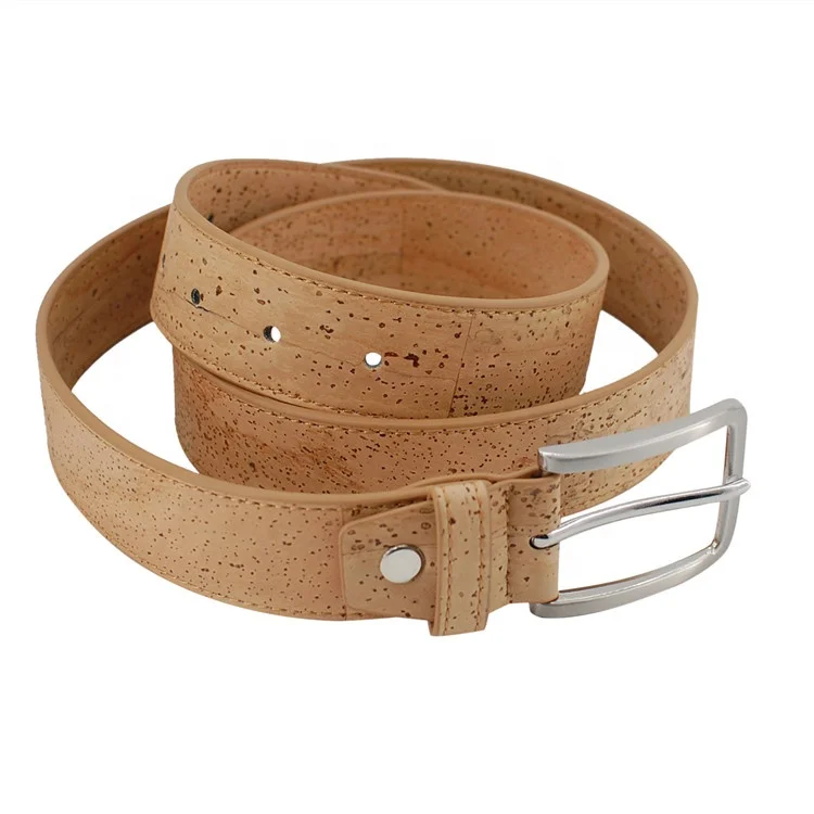  Wholesale Hot Selling Oak Bark Belt Made of Natural Cork Vegan Fabric Leather Leisure Fashion for