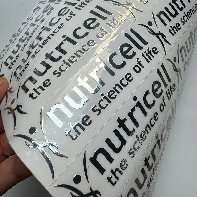 Custom Transfer 3D Sticker Shiny Gold Silver Transfer Sticker Brand Company Logo Wedding Personalized Transfer Stickers