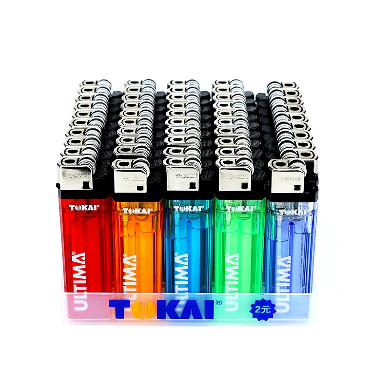 Direct factory hot selling smoking accessories AC801 adults disposable octagonal colorful plastic flint gas lighters