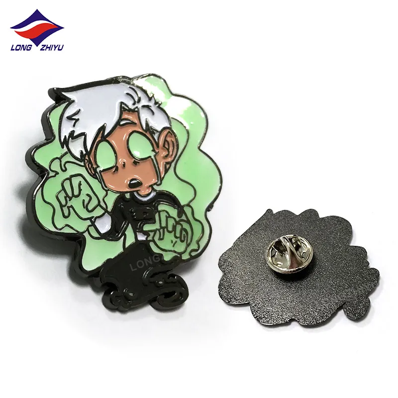 Longzhiyu 15 Years Manufacturer Funny Yellow Girl Enamel Pins Cartoon Clown Boys Popular Design Custom Logo Lapel Pin Badges