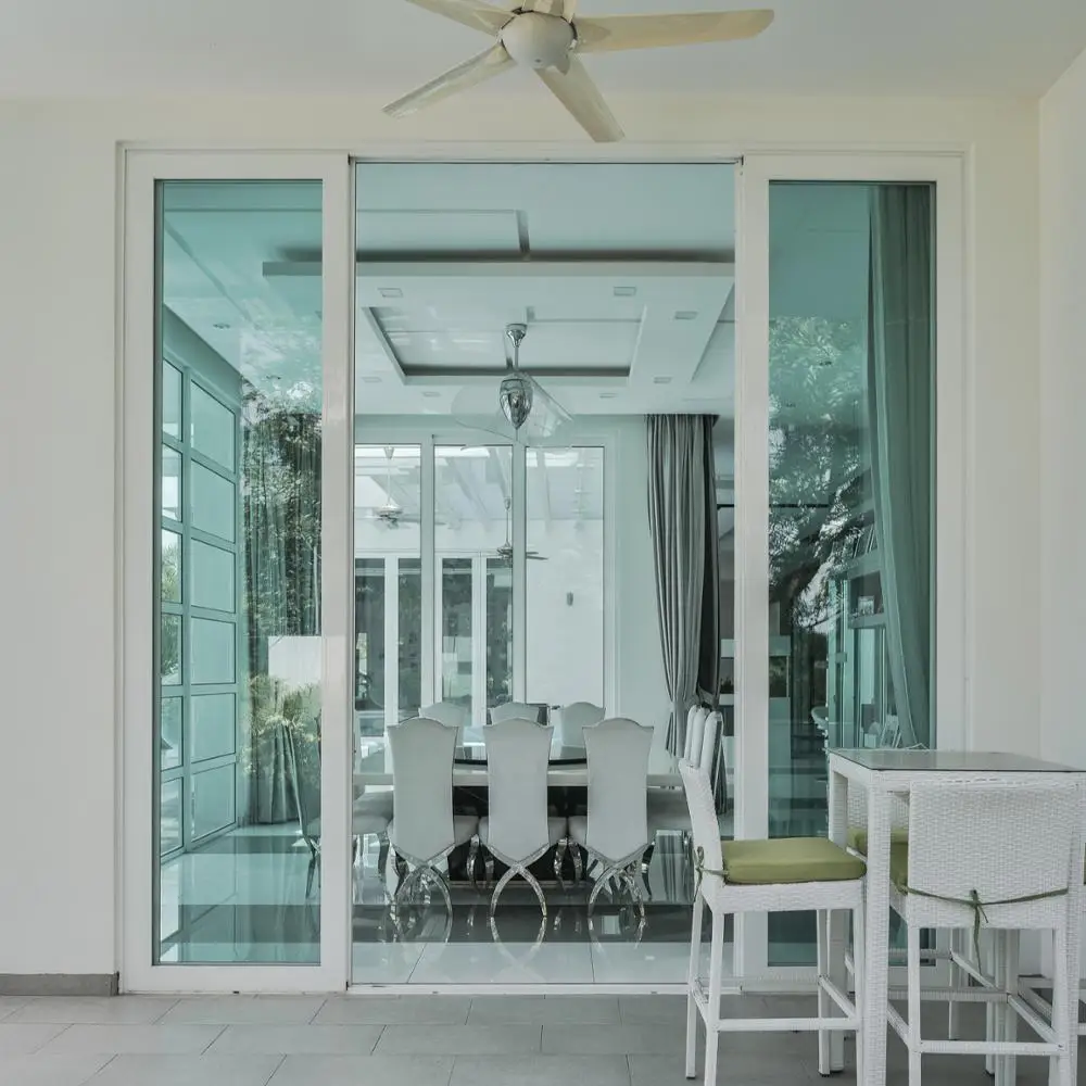 
Малайзийская современная алюминиевая профильная раздвижная дверь с низким стеклом E 5 метров 