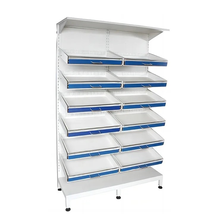 BMS2 Hospital Furniture Steel Single Double Side West Drug Medicine Shelf