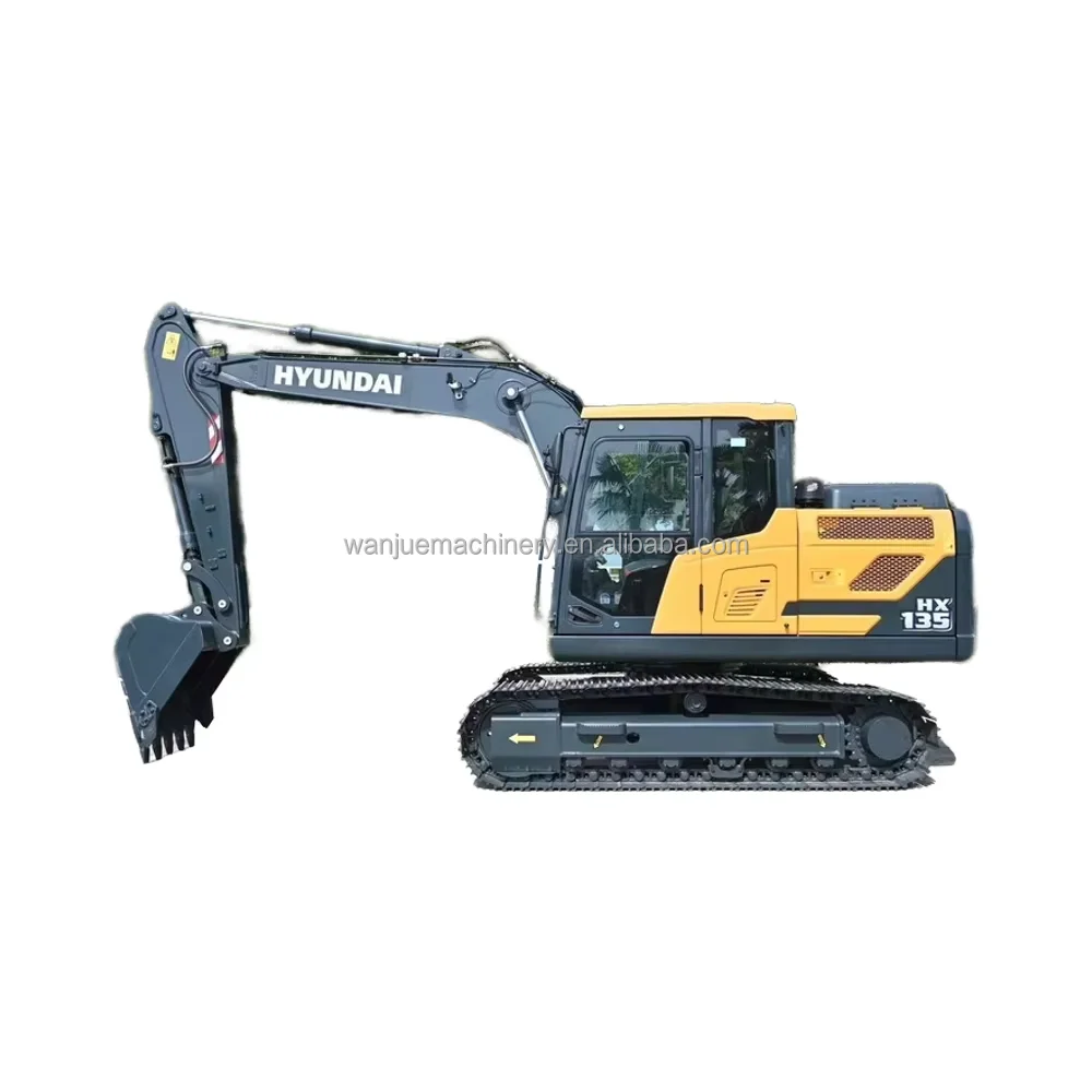 Хит продаж, новый экскаватор Hyundai 135 HX135 с двигателем Cummins, гидравлическая машина для гусеничного гидравлического цилиндра