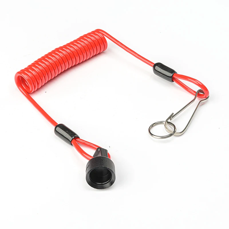 Emergency Engine Kill Switch Key  Lanyard For Boat Engine  Motor Kill Urgent Stop Switch Safety Lanyard Tether Cord