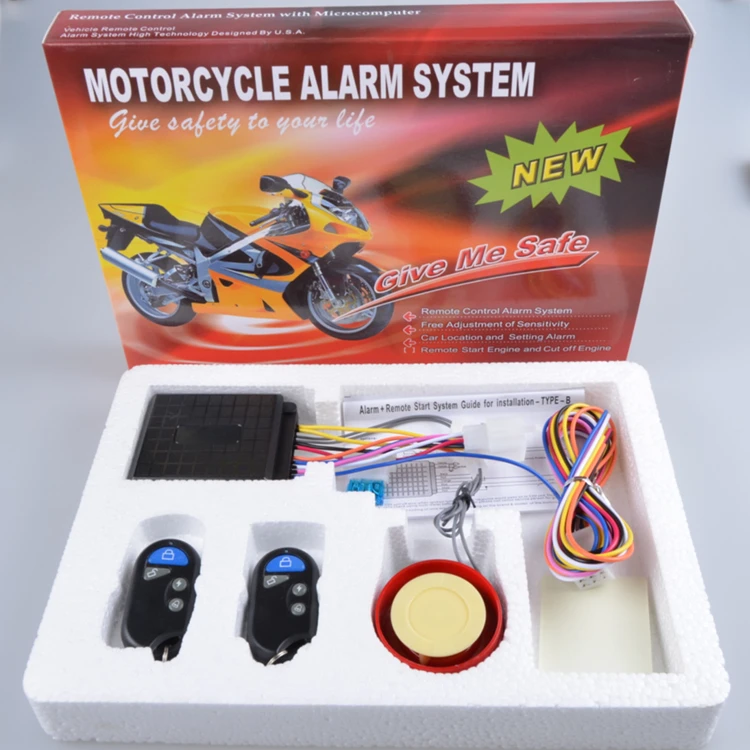 2R5001 Universal anti-shear safety electric motorcycle remote alarm system equipped with keys