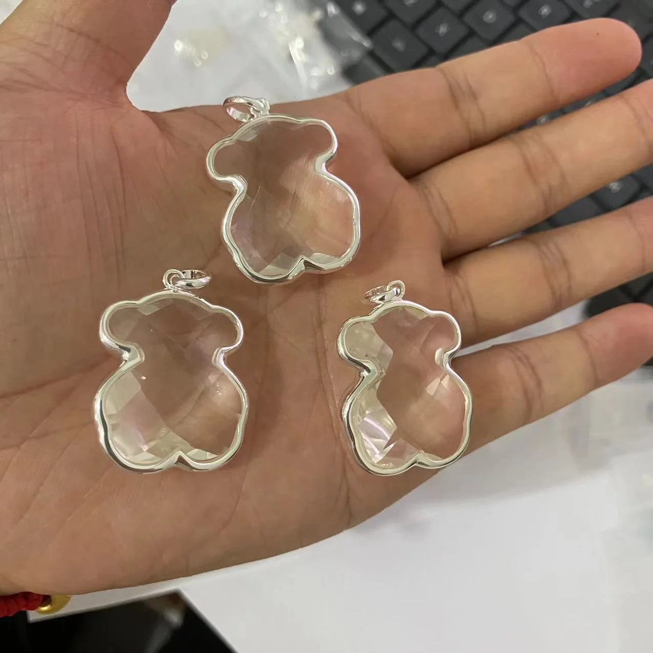 Wholesale price High quality spain bear sterling silver 925 earrings studs For touses earring jewelry making