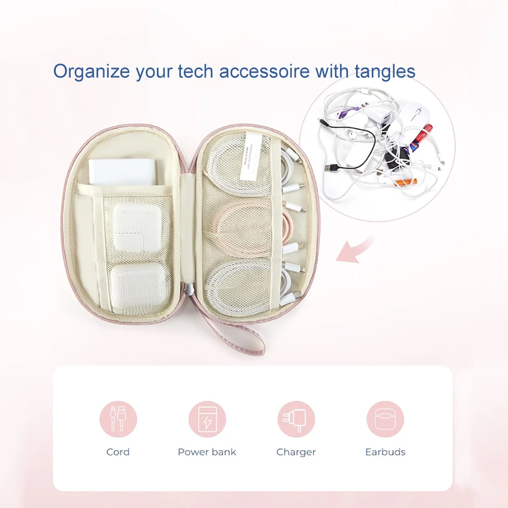 Laptop Cable and Cords Storage Organizer Lightweight Slim Traveler 2024 Electronic Accessories Charger Case Cover for Women