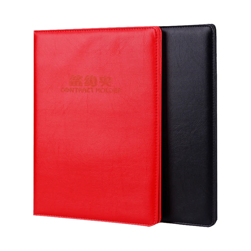 Оптовая продажа RTS черная А4 искусственная кожа бизнес арт Портфолио padfolio файл папка Сумка для документов Органайзер чехол с