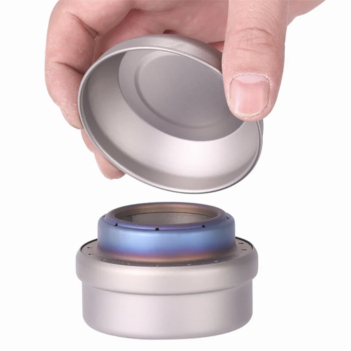 Outdoor Pure Titanium Alcohol Furnace Accessories Camping Picnic Liquid Solid Alcohol Stove Fire Cover