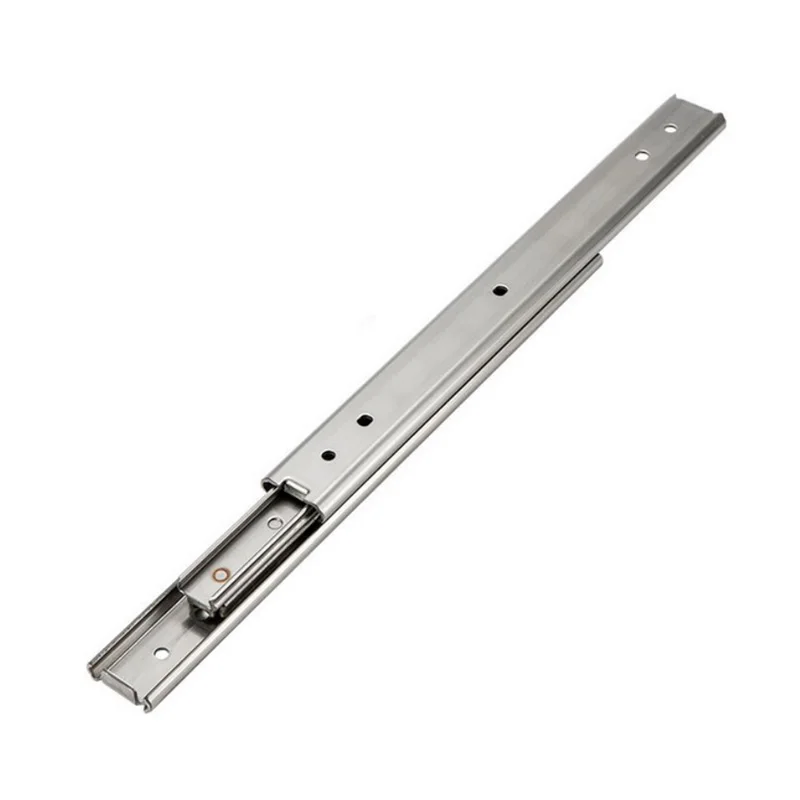 NS2027SS SUS304 drawer slides rail ball bearing slides Industrial three section slide rail SSRXY27